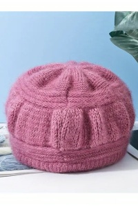 Caciula dama, model cu cozoroc si accesoriu inimioara, tematica I love winter, marime universala, roz - Img 3