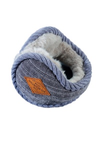 Casti de protectie impotriva frigului si a vantului pentru barbati, moi si calduroase, model soft and fluffy care se poarta pe spatele capului, pliabile, marime universala, gri