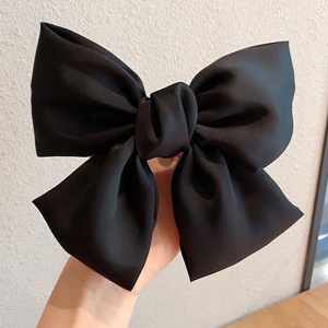 Clama de par, accesorizata cu funda supradimensionata, neagra - Img 4