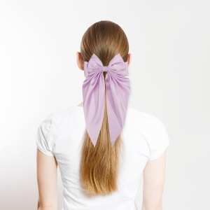 Clama de par tip ac, model cu funda ampla eleganta ponytail, lila - Img 2