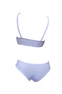 Costum de baie dama, alb, 2 piese, slip brazilian si sutien reglabil RO - Img 2