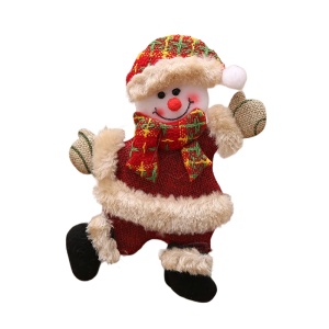 Decoratiune pentru Craciun, model cu personaje de poveste, om de zapada, tematica magia sarbatorilor, alb