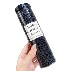Elastic de par, set 100 bucati, model minimalist creativ, tematica lovely hairstyle, negru