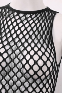 Lenjerie sexy body erotic, prindere dupa gat, negru, plasa - Img 4