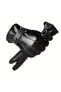Manusi barbati, model masculin, prindere cu capse reglabila, tematica business style, marime universala, negre