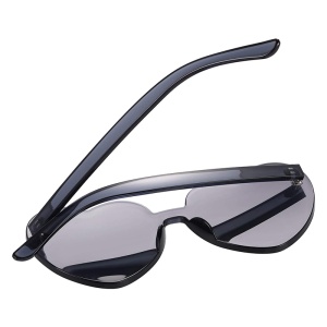 Ochelari de soare, dama, model pentru festival, super cool, M2, marime universala, negri - Img 3