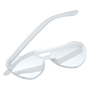 Ochelari de soare, dama, model pentru festival, super cool, marime universala, albi - Img 2