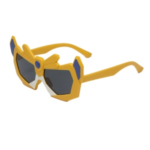 Ochelari de soare pentru baieti, model spirit de razboinic, tematica armura transformers, marime universala, galbeni