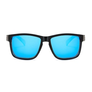 Ochelari de soare pentru barbati, model cool masculin, tematica fashion summer, marime universala, albastri - Img 2