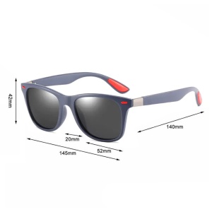 Ochelari de soare pentru barbati, model de vara cool, marime universala, negri cu gri - Img 3