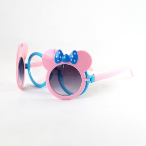 Ochelari de soare pentru copii, model fashion care se deschide open window pentru fetite, marime universala, roz - Img 3