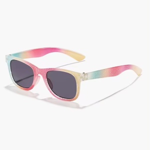 Ochelari de soare pentru copii, unisex, model clasic cu rama in culori vesele, tematica chill summer, marime universala, multicolori