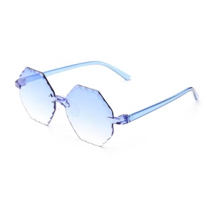 Ochelari de soare pentru copii, unisex, model crazy party, tematica fun is here, marime universala, albastri
