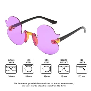 Ochelari de soare pentru copii, unisex, model cu ratuste, tematica Ducky the fancy duck, marime universala, mov - Img 4