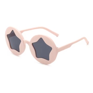 Ochelari de soare pentru copii, unisex, model cu stea, tematica new star in town, marime universala, roz