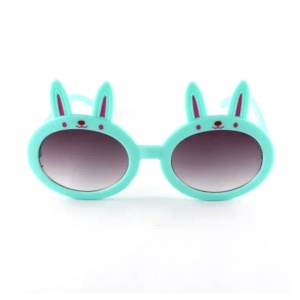 Ochelari de soare pentru copii, unisex, model iepuras, marime universala, turcoaz