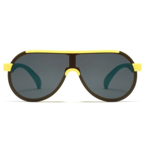 Ochelari de soare pentru copii, unisex, model pilot curajos, tematica summer drive, marime universala, galbeni - Img 2