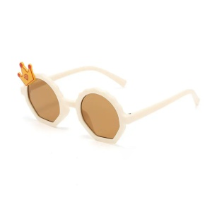 Ochelari de soare pentru copii, unisex, model printi si printese, marime universala, albi
