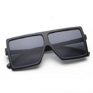 Ochelari de soare pentru copii, unisex, model voluminos cool, tematica fashion summer, marime universala, negri - Img 4