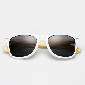 Ochelari de soare unisex, model clasic, vintage, tematica fashion men, marime universala, albi - Img 2