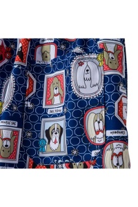 Pantaloni scurti de baie tip sort, barbati, model vesel cu catei, imprimeu grafic, prindere cu snur, tematica I love funny dogs, uscare rapida, multicolori - Img 4