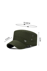 Sapca barbati, model army cu cozorc curbat, strangere reglabila la spate, tematica eagle wings, marime universala, verde - Img 4