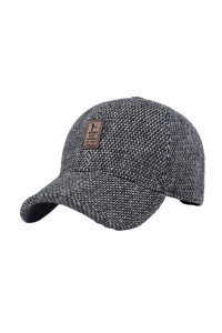 Sapca de barbati, cozoroc curbat, protectie pentru urechi, reglabila, model urban, tematica business style, marime universala, gri