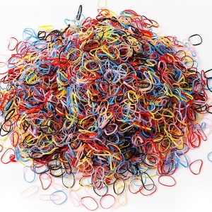 Set elastice de par, colorate, 500 bucati, multicolor, cauciuc - Img 2