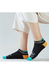 Sosete barbati, set 5 perechi, model sport, culori vibrante, tematica fight and win, marimea 39 – 44, multicolor - Img 2