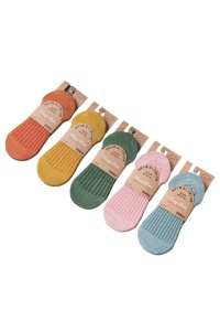 Sosete dama, set 5 perechi, model comod, delicat si colorat, tematica stay cozy, non – slip, marime 38 – 42, multicolore
