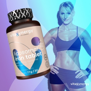 VITAXYNERGY LIPOSOMAL IRON 30 tablete – Absorbtie Superioara, Energie Zilnica si Sustinerea Imunitatii, Aprobat de Ministerul Sanatatii, Certificat FDA, GMP, Halal - Img 3