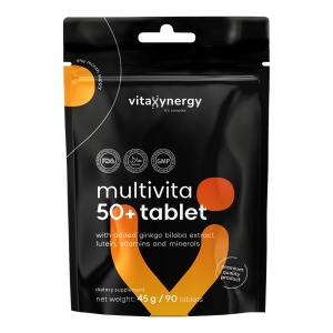 VITAXYNERGY Multivita 50+ cu 90 Tablete Multivitamine pentru Adulti 50+ Energie, Sanatate Osoasa, Imunitate si Functie Cognitiva Aprobat de Ministerul Sanatatii Certificat FDA, GMP, Halal