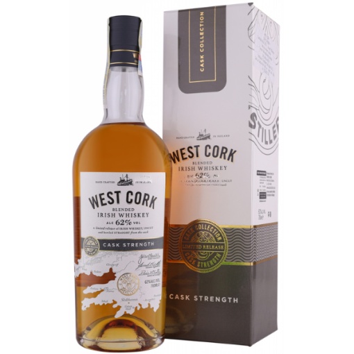West Cork Cask Strength Cutie Cadou 0.7L – Puterea Pură a Whisky-ului Irlandez, Acum în Ambalaj de Lux!