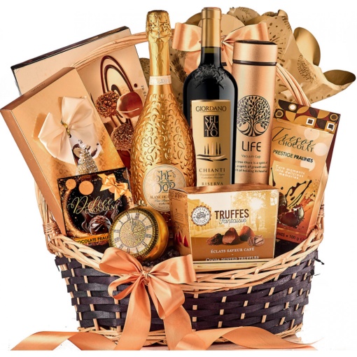 Cos Cadou Sparkling Gold - Rafinament și Eleganță într-un Cadou de Neuitat