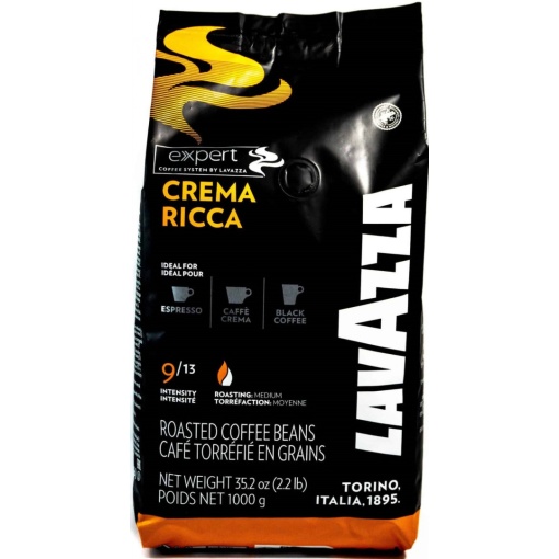 Cafea Boabe Lavazza Crema Ricca Expert 1KG - Echilibrul Perfect între Aromă și Delicatețe