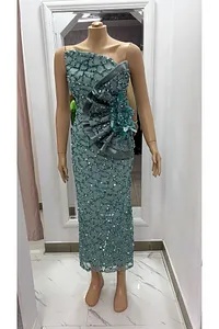 Rochie turcoaz cu paiete