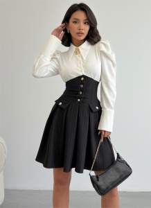 Rochie elegantă damă tip corset cu cămașă – disponibilă în mai multe culori - Img 3