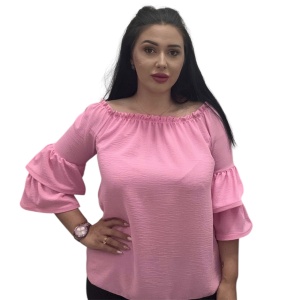 Bluză damă elegantă cu volane la mâneci – disponibilă în 3 nuanțe