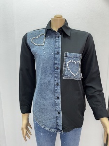 Cămașă din denim și bumbac - Img 2