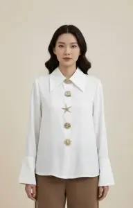 Cămașă elegantă cu nasturi statement – model premium - Img 2