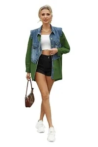 Cămasă lungă din denim si bumbac - Img 2