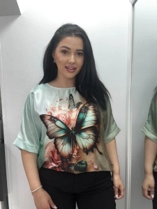 Cămașă damă elegantă cu imprimeu floral maxi – croială lejeră - Img 4