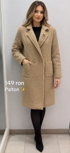 Palton Dama Elegant cu Broșă Decorativă și Buzunare – Disponibil în Mai Multe Culori - Img 5