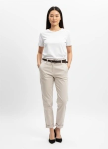 Pantaloni drepți cu talie medie - Img 2