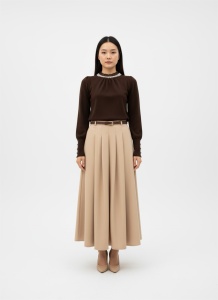 Pulover damă cu perle la guler – elegant, mânecă lungă - Img 2