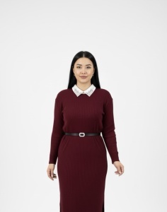 Rochie damă din tricot accesorizată cu ștrasuri la guler– stil elegant și feminin - Img 5