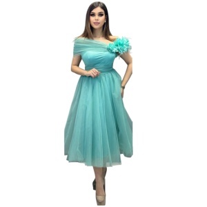 Rochie Nina Verde mentă - Img 1