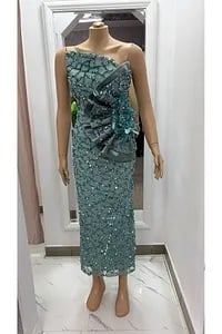 Rochie turcoaz cu paiete - Img 1