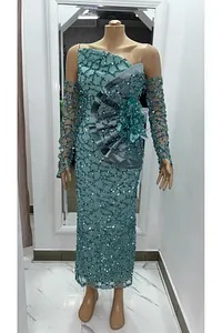 Rochie turcoaz cu paiete - Img 2