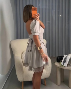 Rochie dama cu dantelă disponibilă în mai multe culori - Img 3